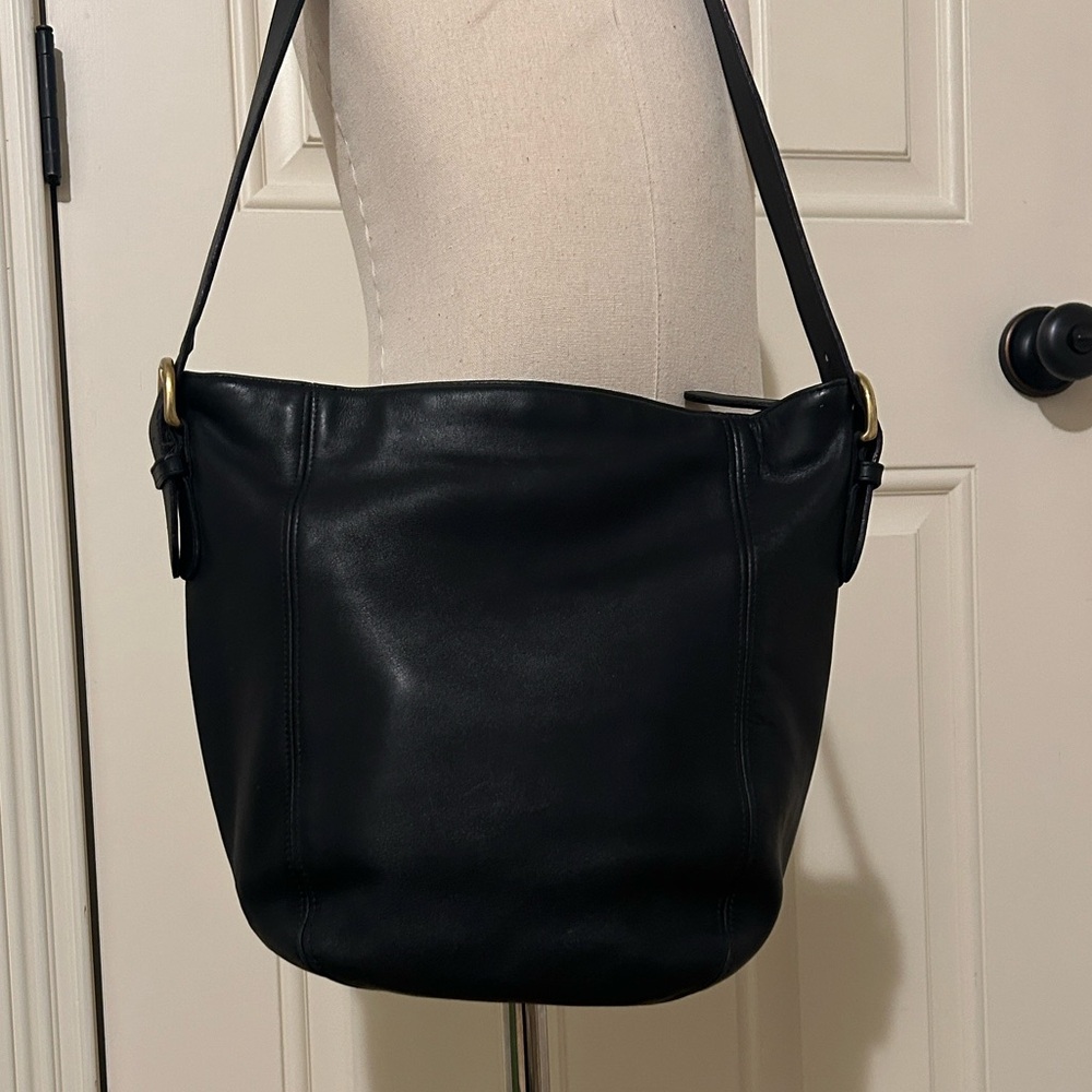 Coach Monterey Hobo Black Leather Vintage Bucket Bag- Excellent! - Picture 12 of 12